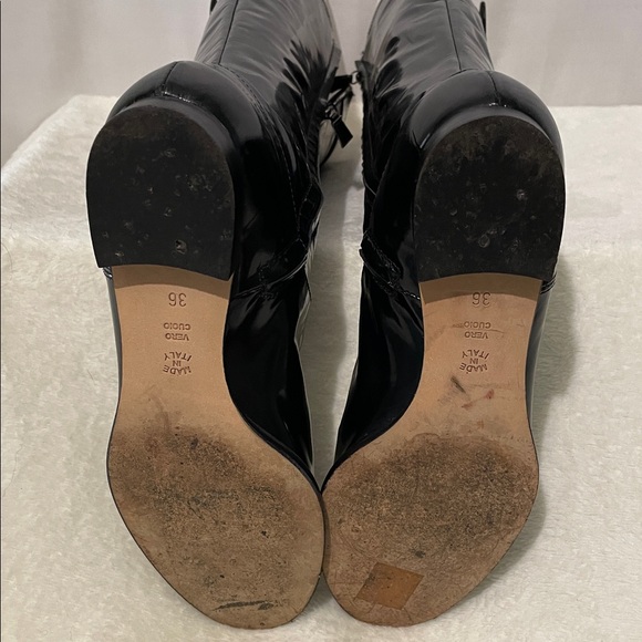 Alberta Ferrttetti Black Patent Leather Boots - Picture 8 of 16